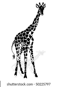 Vector illustration giraffe