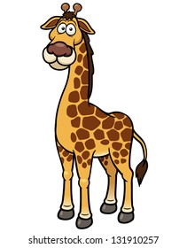 Vector illustration of giraffe cartoon