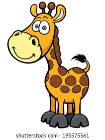 Vector illustration of giraffe cartoon