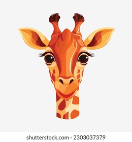 Vector illustration of giraffe isolated