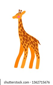 Vector illustration of a giraffe isolated on white