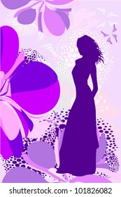 vector illustration of  girl