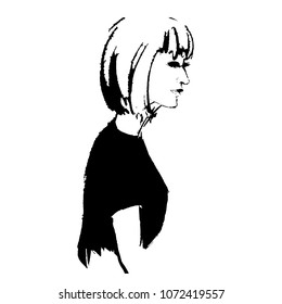 Vector illustration a 
girl 