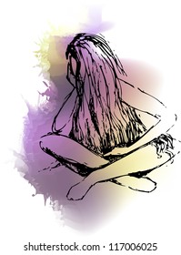 vector illustration of a girl