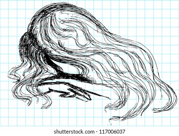 vector illustration of a girl