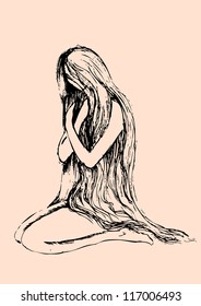 vector illustration of a girl