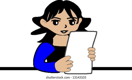 Vector illustration of a girl