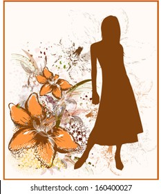 vector illustration of girl
