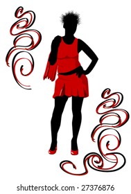 vector illustration of girl