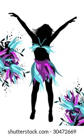 vector illustration of girl