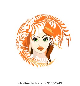 vector illustration of girl