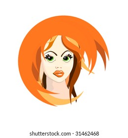 vector illustration of girl