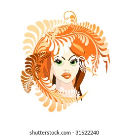 vector illustration of girl