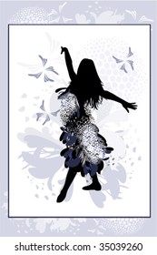 vector illustration of girl