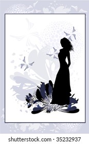 vector illustration of girl