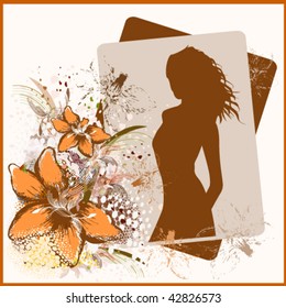 vector illustration of girl