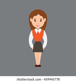 Vector illustration of girl