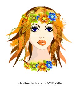 vector illustration of girl