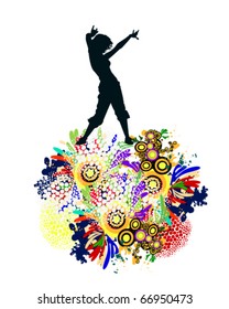 vector illustration of  girl