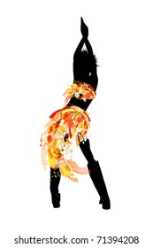 vector illustration of girl
