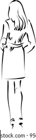Vector illustration of a girl