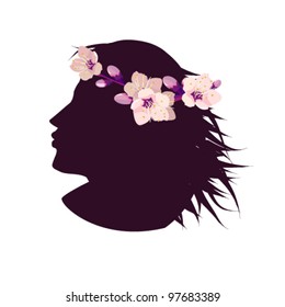 vector illustration of  girl