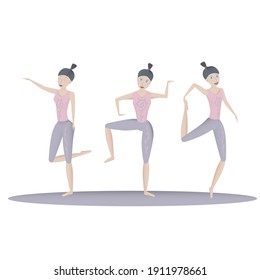 Vector illustration. Girl for animation, 2d illustration