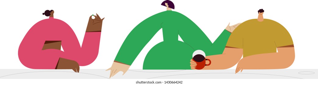Vector Illustration Girl Boy On Break 1430664242 Vector illustration girl boy on break 1430664242