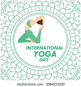 Vector illustration of girl doing yoga