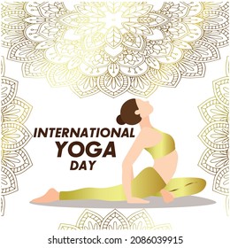 Vector illustration of girl doing yoga