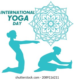 Vector illustration of girl doing yoga