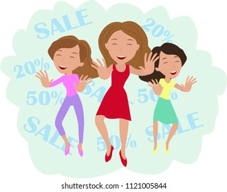 vector illustration of a girl running on sale