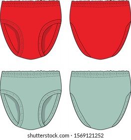 Vector illustration of girl' underwear