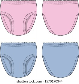Vector illustration of girl' underwear