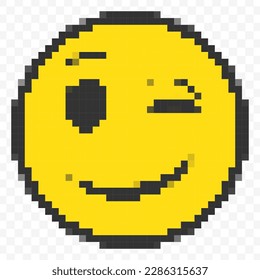 Ilustración vectorial de emoticonos femeninos en un estilo de videojuego de 8 bits con arte de píxeles. Diseño sencillo sobre fondo transparente (PNG).