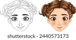 Vector illustration of a girl