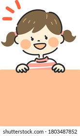 Vector illustration girl's frame 1