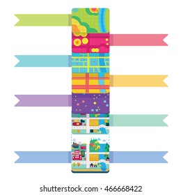 Vector Illustration Of GIS (Geographic Information System) Data Layers Concept For Info Graphic