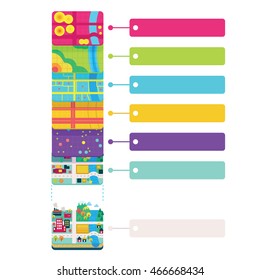 Vector Illustration Of GIS (Geographic Information System) Data Layers Concept For Info Graphic