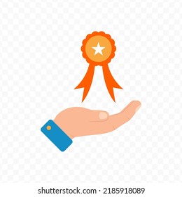 Vector illustration of give a charter. Colored vector for website design .Simple design on transparent background (PNG).