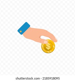 Ilustración vectorial de las monedas de regalo. Vector de color para el diseño de sitios web .Diseño simple sobre fondo transparente (PNG).