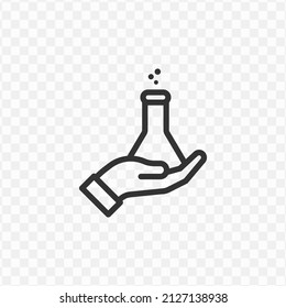 Vector Illustration Of Give Laboratory Glass Icon In Dark Color And Transparent Background(png).