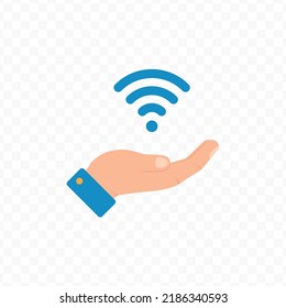 Vector illustration of give signal. Colored vector for website design .Simple design on transparent background (PNG).