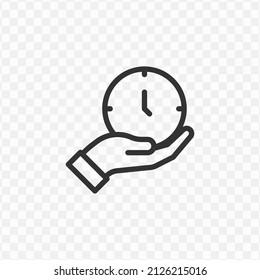 Vector Illustration Of Give Time Icon In Dark Color And Transparent Background(png).