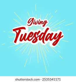 Vector illustration of Giving Tuesday design