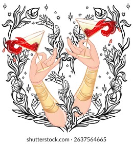 Vector illustration of a glamorous 1920s flapper girl in Art Deco style, with red feather and elegant silhouette. Perfect for vintage party invites, jazz events, themed weddings, or retro decor.