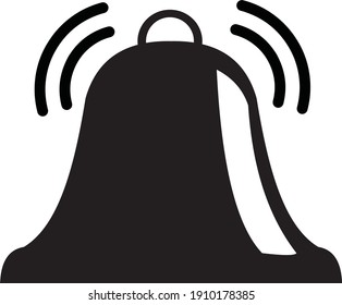 ilustración vectorial de un icono de campana de brillo