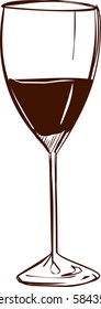vector illustration of a glass