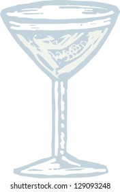 Vector illustration of a glass of an alcoholic drink
