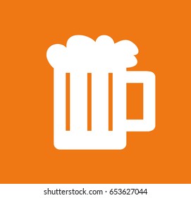 vector illustration of a glass of beer